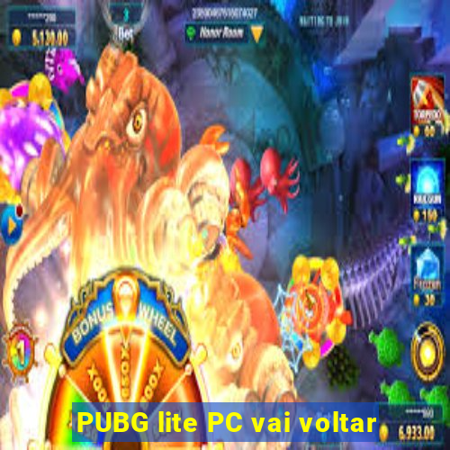 PUBG lite PC vai voltar